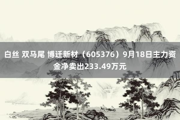 白丝 双马尾 博迁新材（605376）9月18日主力资金净卖出233.49万元