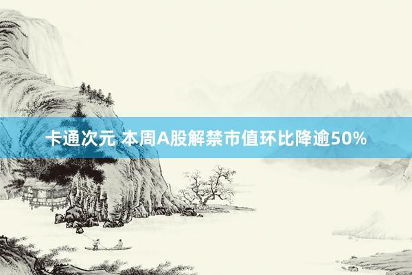 卡通次元 本周A股解禁市值环比降逾50%