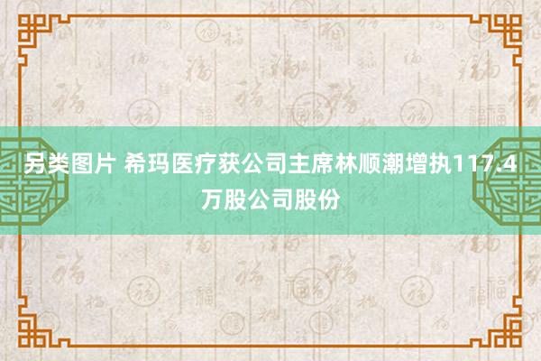 另类图片 希玛医疗获公司主席林顺潮增执117.4万股公司股份