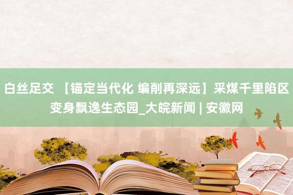 白丝足交 【锚定当代化 编削再深远】采煤千里陷区变身飘逸生态园_大皖新闻 | 安徽网