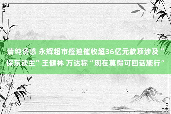 清纯诱惑 永辉超市蹙迫催收超36亿元款项涉及“保东谈主”王健林 万达称“现在莫得可回话施行”