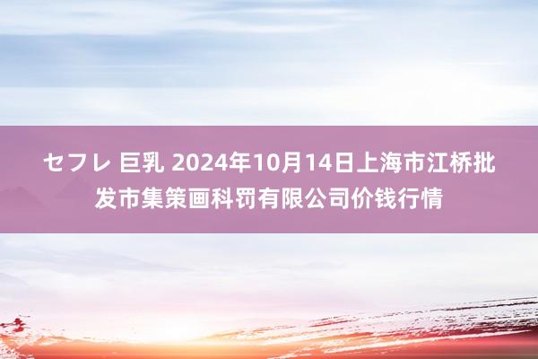 セフレ 巨乳 2024年10月14日上海市江桥批发市集策画科罚有限公司价钱行情