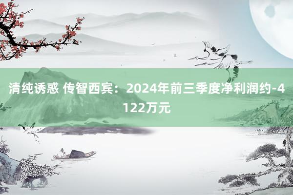 清纯诱惑 传智西宾：2024年前三季度净利润约-4122万元