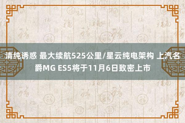 清纯诱惑 最大续航525公里/星云纯电架构 上汽名爵MG ES5将于11月6日致密上市