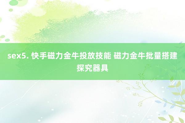 sex5. 快手磁力金牛投放技能 磁力金牛批量搭建探究器具