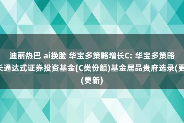 迪丽热巴 ai换脸 华宝多策略增长C: 华宝多策略增长通达式证券投资基金(C类份额)基金居品贵府选录(更新)