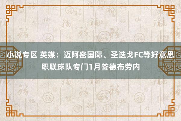 小说专区 英媒：迈阿密国际、圣迭戈FC等好意思职联球队专门1月签德布劳内