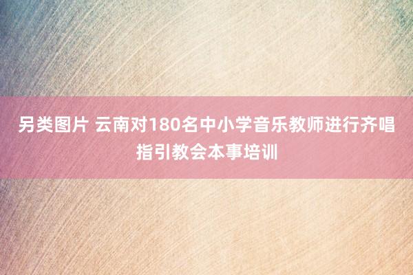 另类图片 云南对180名中小学音乐教师进行齐唱指引教会本事培训