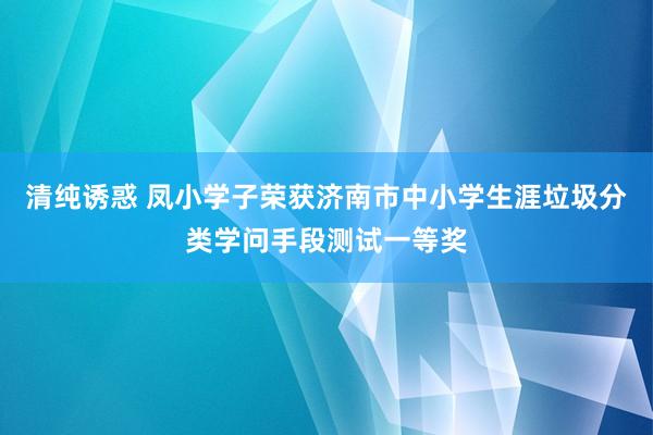 清纯诱惑 凤小学子荣获济南市中小学生涯垃圾分类学问手段测试一等奖