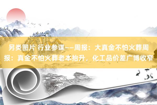 另类图片 行业参谋——周报：大真金不怕火葬周报：真金不怕火葬老本抬升，化工品价差广博收窄