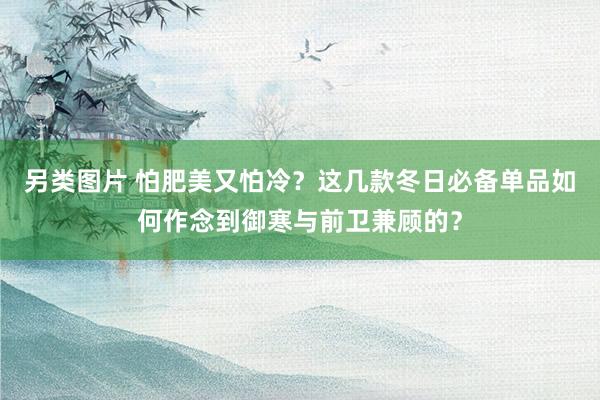 另类图片 怕肥美又怕冷？这几款冬日必备单品如何作念到御寒与前卫兼顾的？