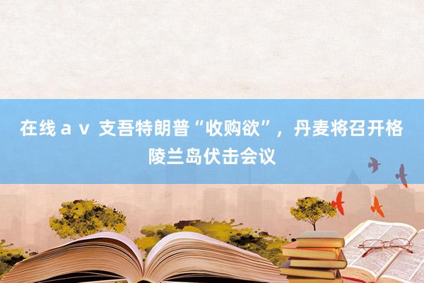 在线ａｖ 支吾特朗普“收购欲”，丹麦将召开格陵兰岛伏击会议