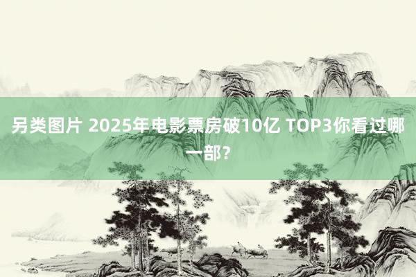 另类图片 2025年电影票房破10亿 TOP3你看过哪一部？