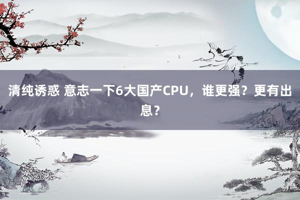 清纯诱惑 意志一下6大国产CPU，谁更强？更有出息？